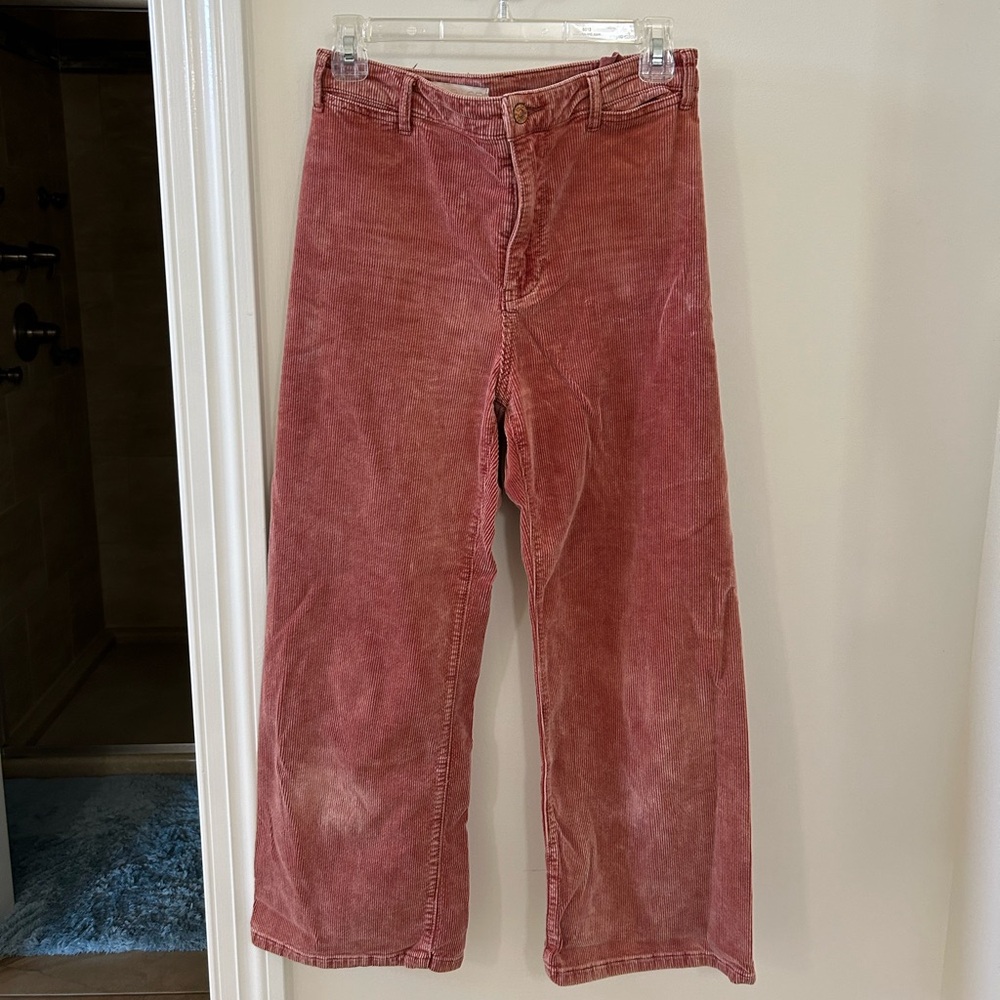 Pilcro Corduroy Wide Leg Crop